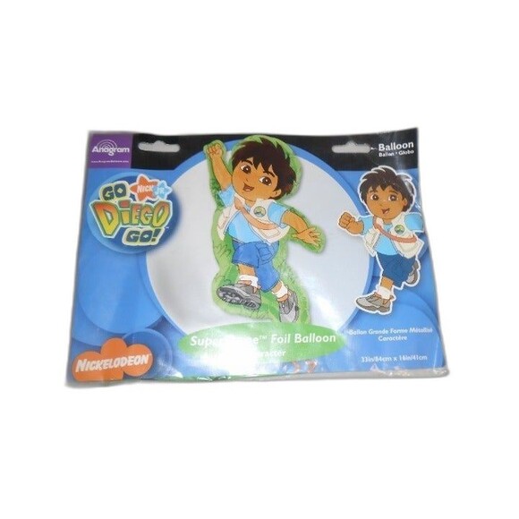 Nickelodeon Nick Jr. 33" Go Diego Go Super Shape Foil Jumbo Balloon - Picture 2 of 8